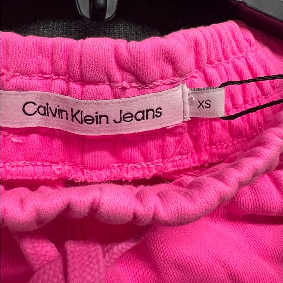NWT Calvin Klein Jeans Women’s Acid Wash Jogger Pants Neon Pink- Size XS - Picture 12 of 12